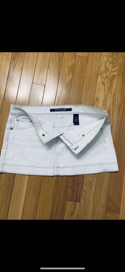 Denim white mini-skirt, 27