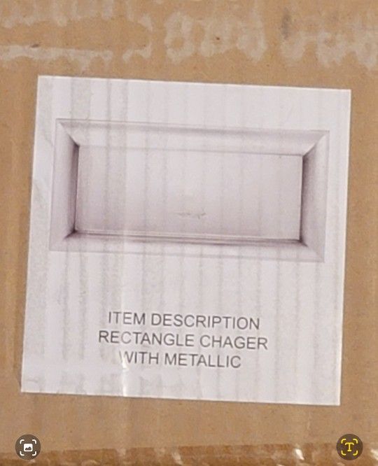 Rectangular Metalic Chargers