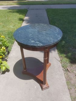 Mid 20th Century Regency style Marble Pedestal Side Table Chairish