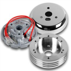 For 78-91 Ford F150 F250 F350 Truck 5 & 6 Hole Steering Wheel Chrome Hub Adapter -(3-HUB-507-CH