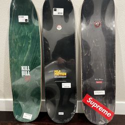 Supreme & HUF Skateboard Decks – Kill Bill & Pulp Fiction (New)