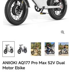 ANIIOKI AQ177 Pro Max 52V Dual Motor Ebike