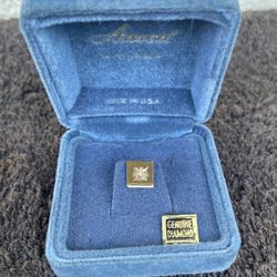 Anson 14kt Gold Tie Tack Lapel Pin With Tiny Diamond. ..