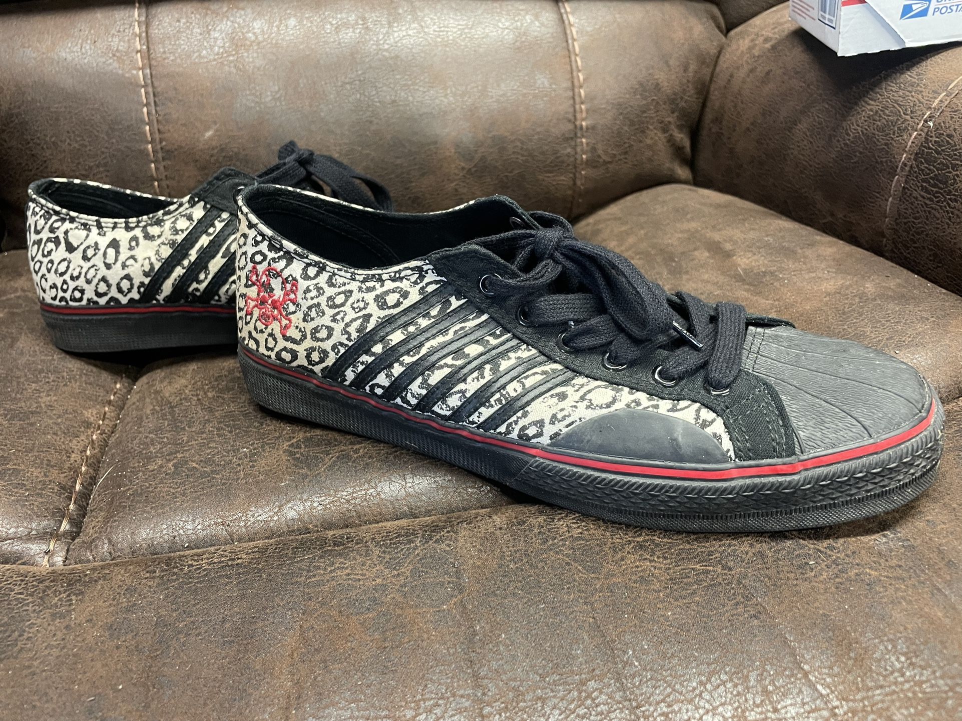 Draven Duane Peters Leopard Print Shoes Rare Skate Shoe