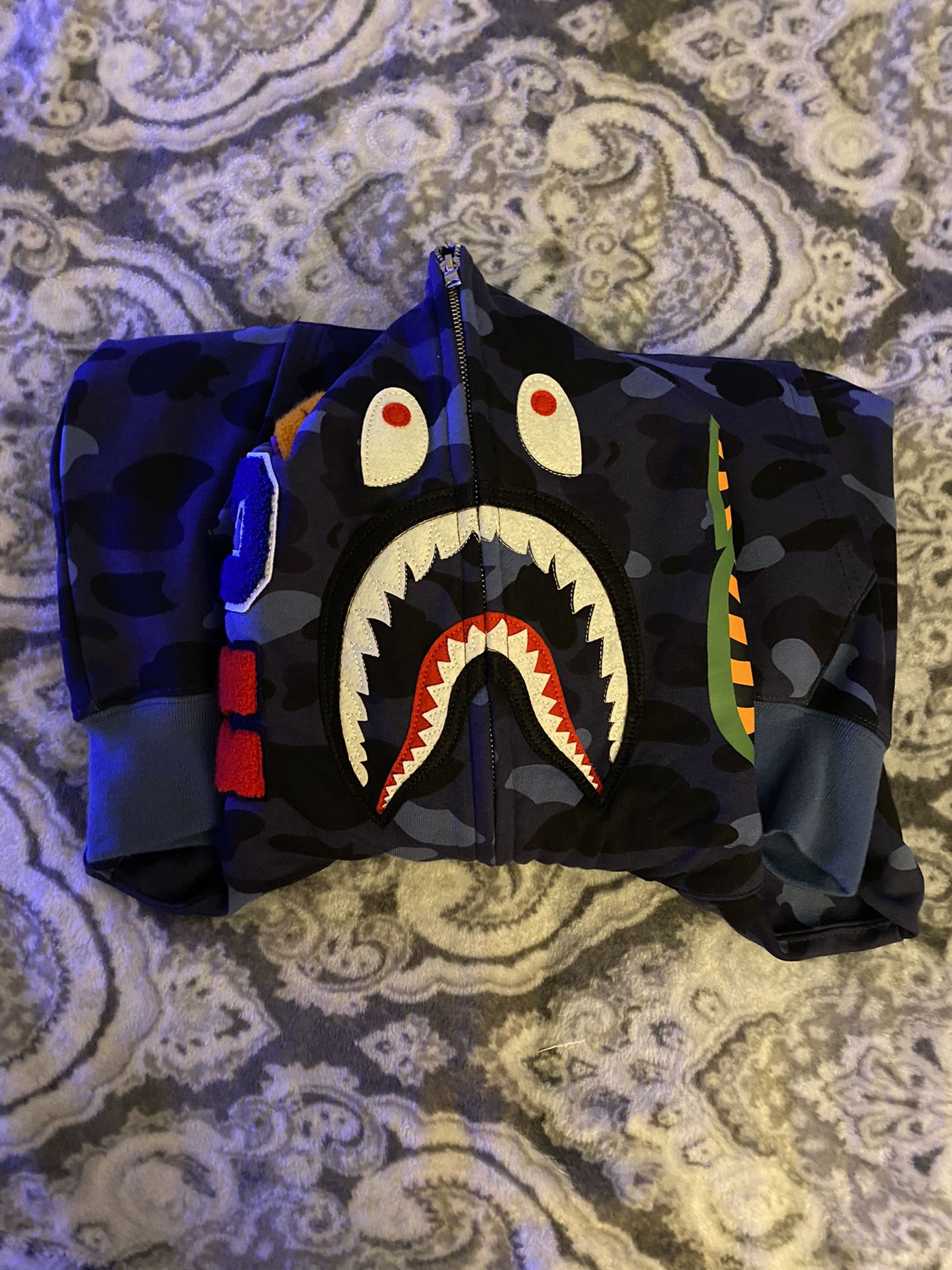 Bape Camo Shark Hoodie, Medium