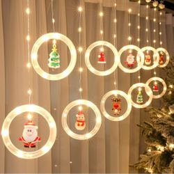 Christmas Lights, 10 Tree Lights 120 LED Christmas Decorations Indoor, Battery Operated Christmas Window Lights 9.84 ft Waterproof String Light (Warm