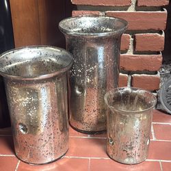 vintage mercury glass vases