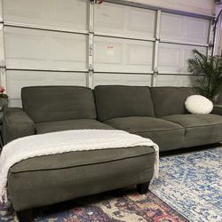 Living Spaces Dark Grey Sectional -  Free Delivery