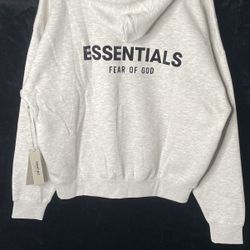 Light Gray Essentials Hoodie Size Medium 