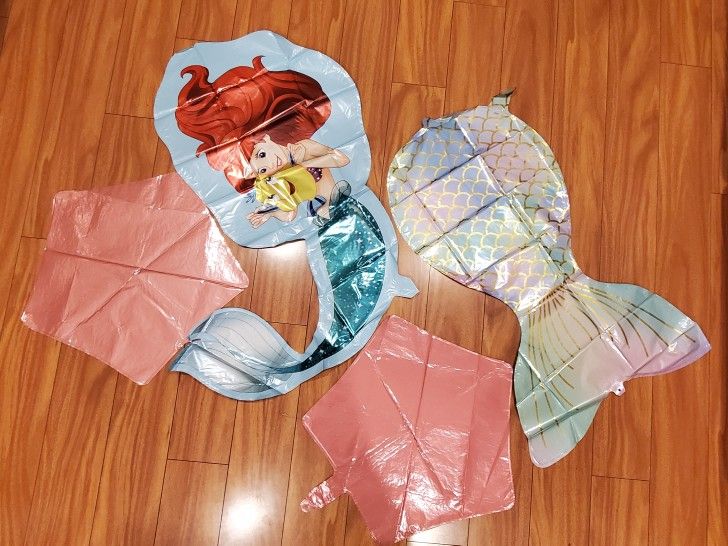 4pcs Disney Little Mermaid Foil Balloons