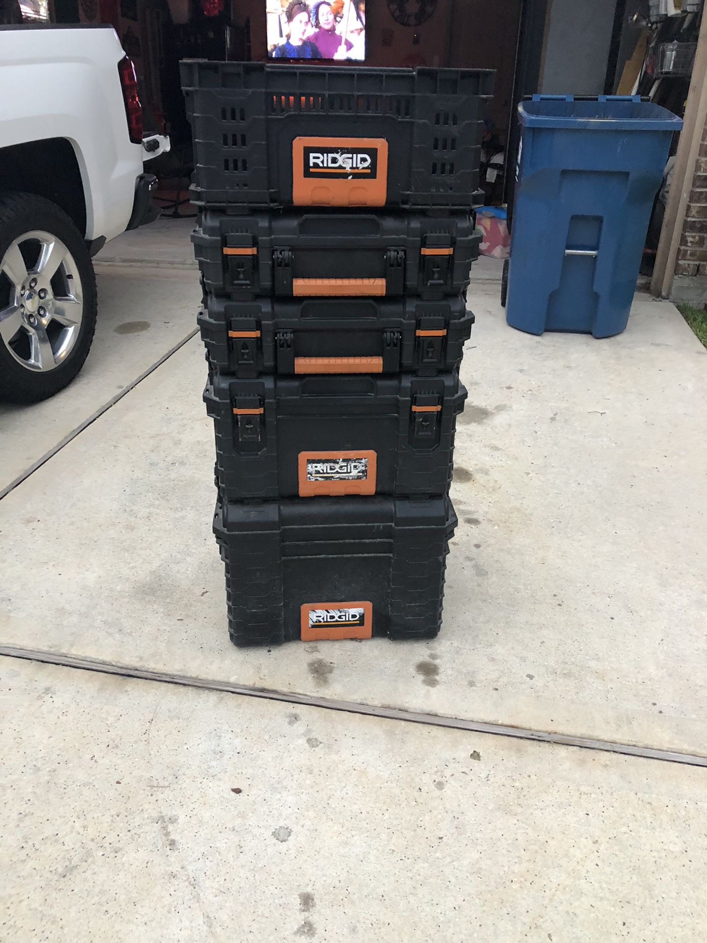 Ridgid tool boxes set of 5