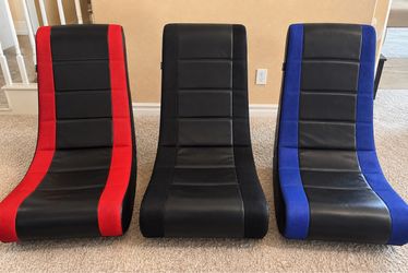 The Crew Gaming Rocker Chairs – Set of 3 – Red, Black & Blue