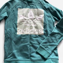 Small green adidas sweatshirt