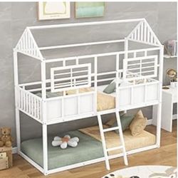 Twin Bunk Bed Kids House Frame
