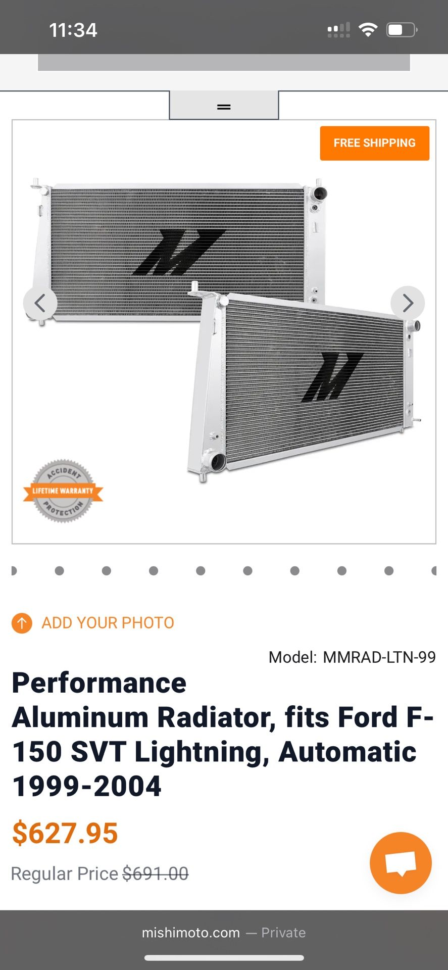99-04 SVT Lightning Mishimoto Radiator (READ DESCRIPTION)