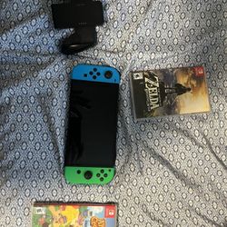 Nintendo Switch 1 OLED with Games, TV Stand