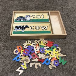 Melissa & Doug Wooden Word Puzzle Set