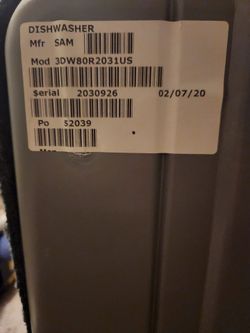 Samsung dishwasher
