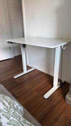 White Electric Standing Desk