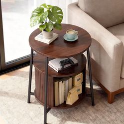 Tambour Style End Table 