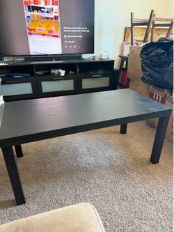Matte Black Coffee Table - Modern / Minimalist Style