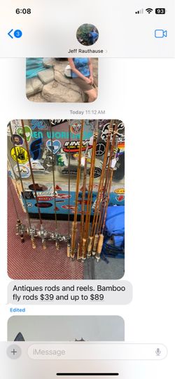 Antique Rods & Reel. Bamboo Fly Rods. $39 - $89 Each
