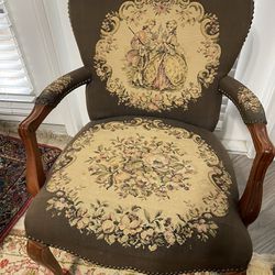 Antique Tapestry Chair. 