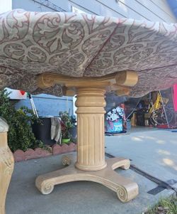 Real Wood and Glass Dining Table