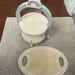 Wooden Tea Tray Pretend Play