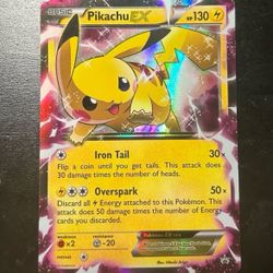 Pikachu EX | 2015 | Black Star Promo | Ultra Rare | Holo | XY84 | LP