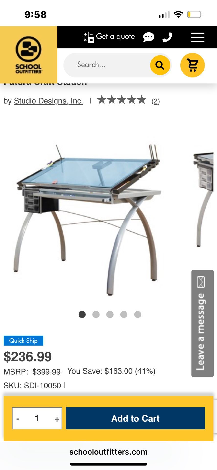 Studio Design Drawing Table