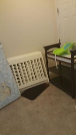 crib and changing table