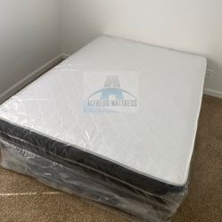 Full mattress with box spring (2pc set - new) 