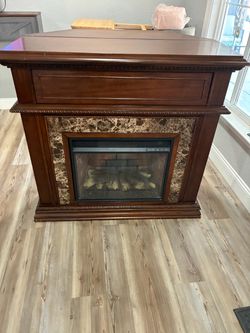 Tv stand with fireplace