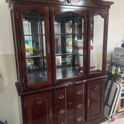 Dinner Table Set And China Cabinet 