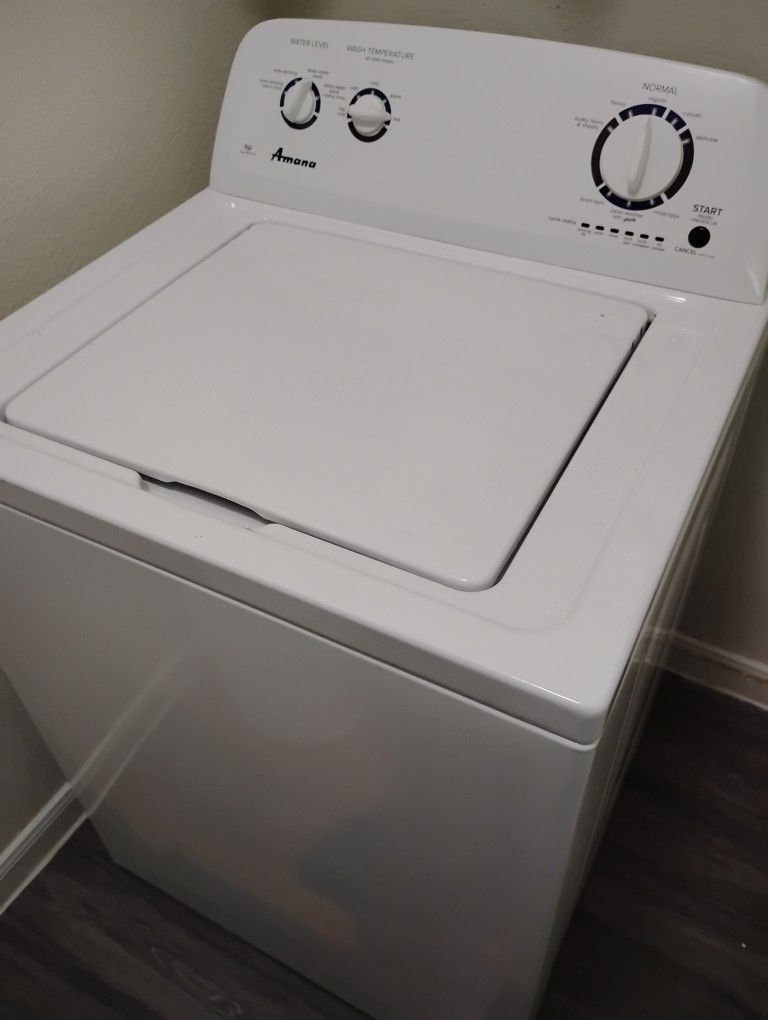 Amana Top Load Washer, Whirlpool Front Load Dryer