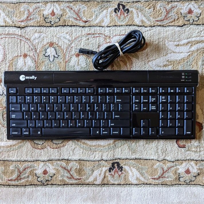 Macally ICEKEY wired USB slim low profile black QWERTY extended professional plugnplay