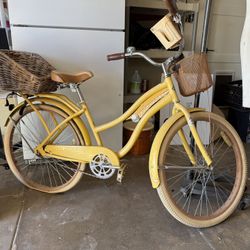 Yellow Retro Huffy Cruiser