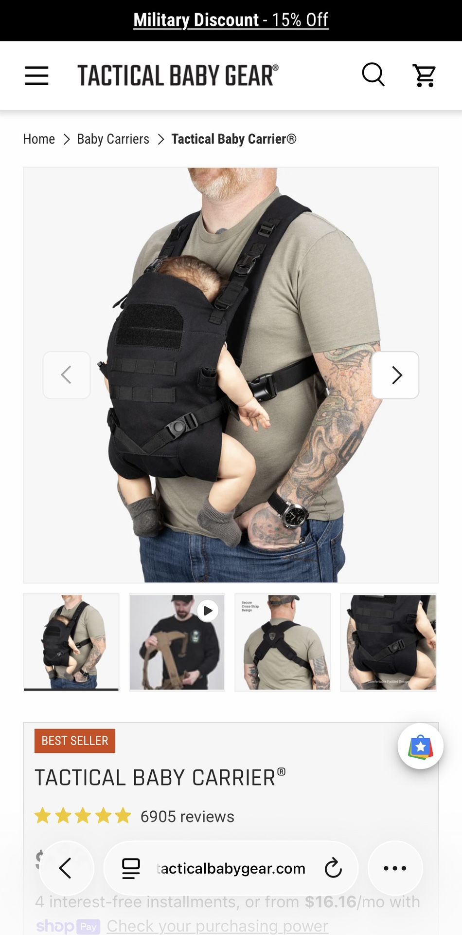 Tactical Baby Gear Baby Carrier
