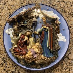 Lighted Nativity Wall Decor
