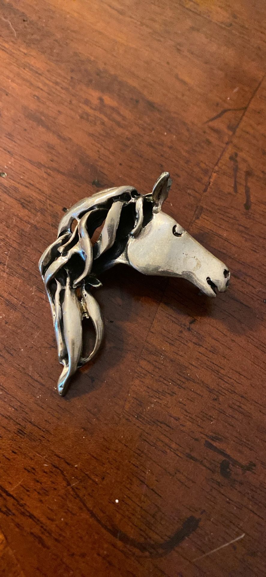 925 Silver Horse Brooch Pin