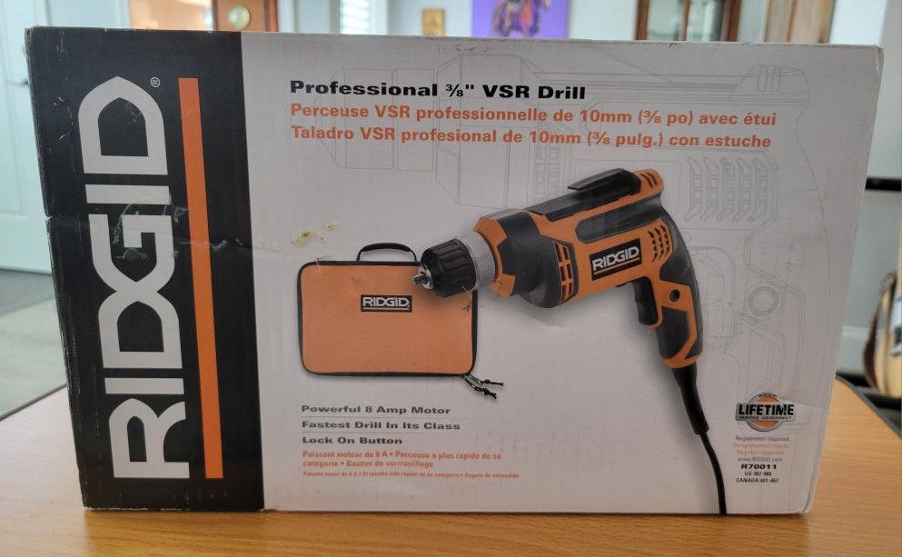 NEW IN BOX RIGID PROFESSIONAL DRILL