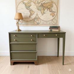 Vintage Green MCM Desk