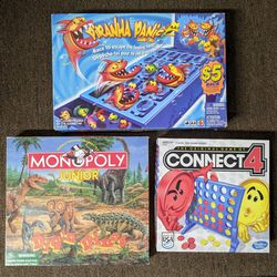 Monopoly, Connect 4, Piranha Panics