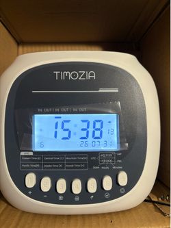 Time Clock for Employees Small Business, 6 U.S. Time Zones, Automatic Daylight Saving & Auto Time Update, Punch Card Time Recorder with 6 Punches Per 