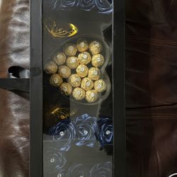 box with eternal roses and chocolates.