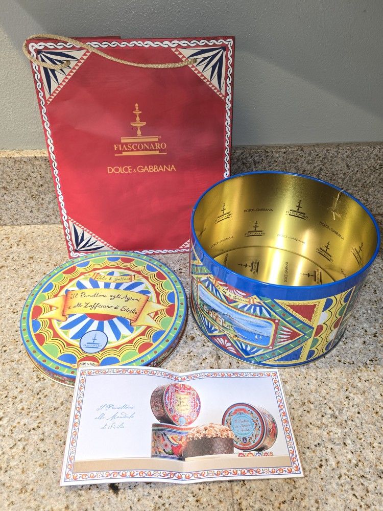 Lata de Panettone Fiasconaro x Dolce & Gabbana – Edición Limitada – Arte Siciliano Original