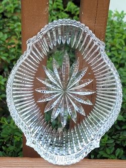 WATERFORD VANITY TRAY, Cut Lead Crystal, Oval, 8", Made in Ireland