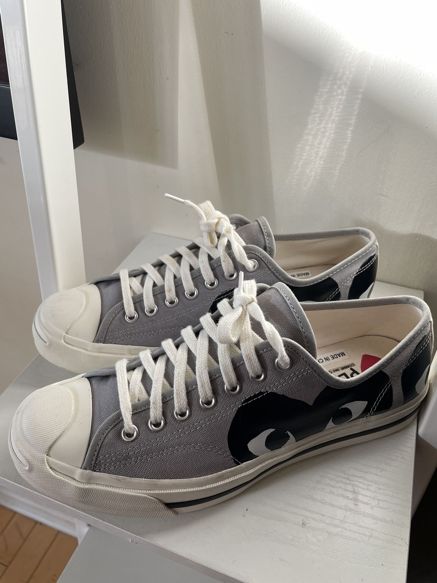 Converse Jack Purcell Comme des Garcons PLAY Grey Black M