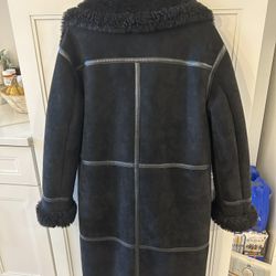 Long Faux Suede Coat 